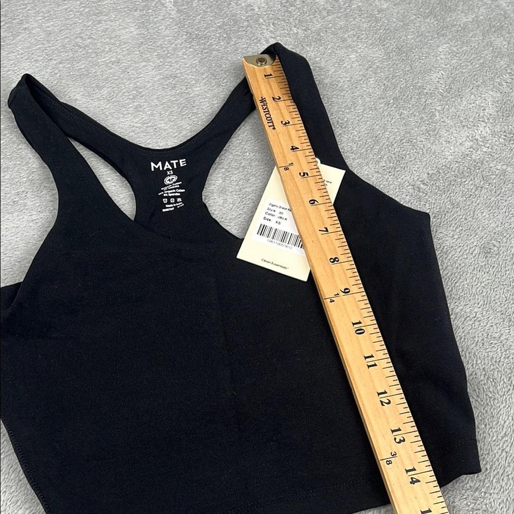 NEW MATE The Label XS Organic Cotton Stretch Black Tank,‎ Midi Cropped Leggings - Picture 9 of 14